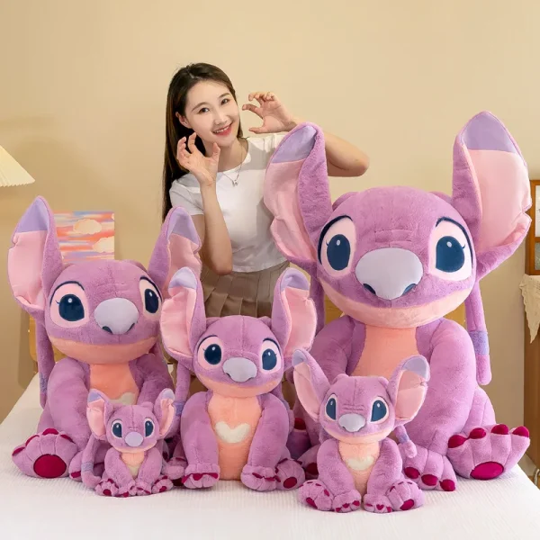 Disney Anime Lilo&stitch Angel Plush Stuffed Doll Cartoon Kawaii Animal Sleeping Pillow Soft Material Toy Children Girl Gift - Image 3