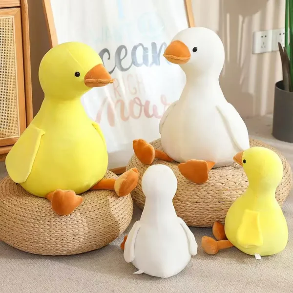 16/35/50cm New Simulation Big Yellow Duck and White Goose Doll Stuffed Plush Toy Cartoon Anime Cute Children's Birthday Gift - Image 4