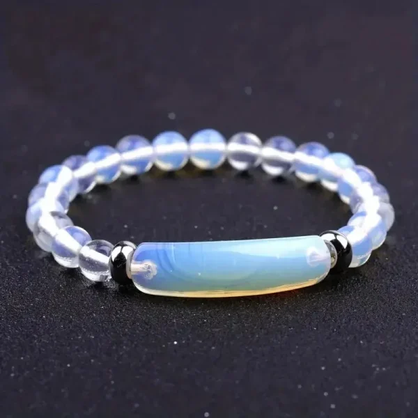 1pc Healing Handmade Stone Bracelet Turquoise Natural Malachite Gemstone Crystal Rough Bracelet Body Energy Yoga - Image 3