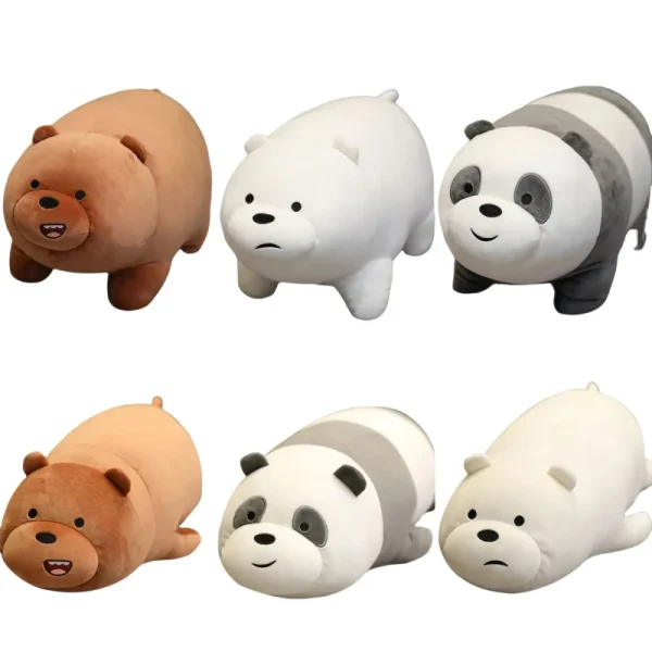 Original We Bare Bears Plush Toys Grizzly Panda Ice Bear Plush The Bare Bears Stuffed Dolls We Bare Bears Plushies Xmas Gifts