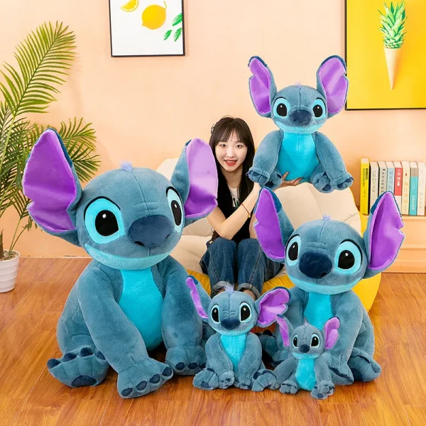 Disney Anime Lilo&stitch Angel Plush Stuffed Doll Cartoon Kawaii Animal Sleeping Pillow Soft Material Toy Children Girl Gift - Image 5
