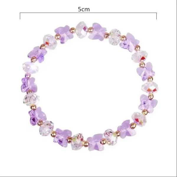 Fashion Butterfly Charm Crystal Stretch Beaded Bracelets Elastic Rope Women Temperament Bracelet - Image 6