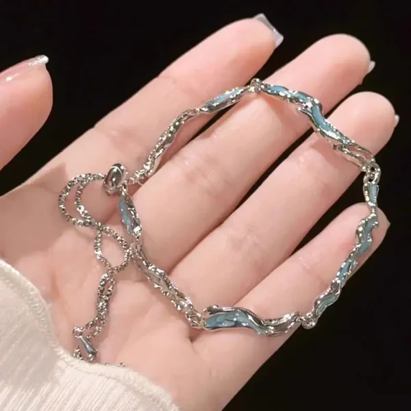 Shiny Pink Crystal Cherry Blossom Bracelets For Women Girls Sweet Moon Bow Flowers Zircon Bracelet Party Aesthetic Egirl Jewelry - Image 3