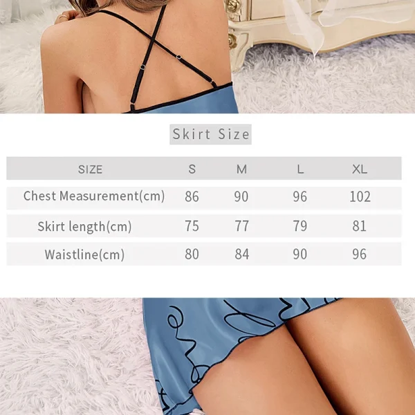 Sexy Nightwear Women's Silk Halter Nightgown Night Sexs Dress Ladies Suspenders Pajamas Pink Loungewear Soft Sleepwear Homewear - Image 4