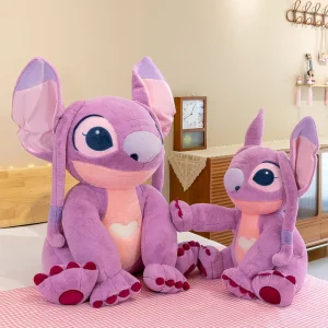 Disney Anime Lilo&stitch Angel Plush Stuffed Doll Cartoon Kawaii Animal Sleeping Pillow Soft Material Toy Children Girl Gift