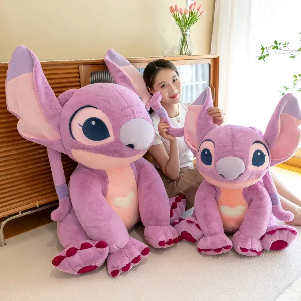 Disney Anime Lilo&stitch Angel Plush Stuffed Doll Cartoon Kawaii Animal Sleeping Pillow Soft Material Toy Children Girl Gift - Image 2