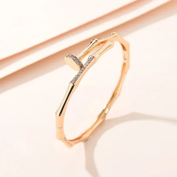 Luxury Zirconia Delicate Knot Open Bangles for Women Fashion Brand Jewelry Crystal Thin Bracelets Party Accessories Gifts - Image 2